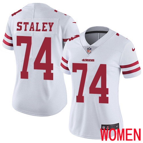 San Francisco 49ers Limited White Women Joe Staley Road NFL Jersey #74 Vapor Untouchable